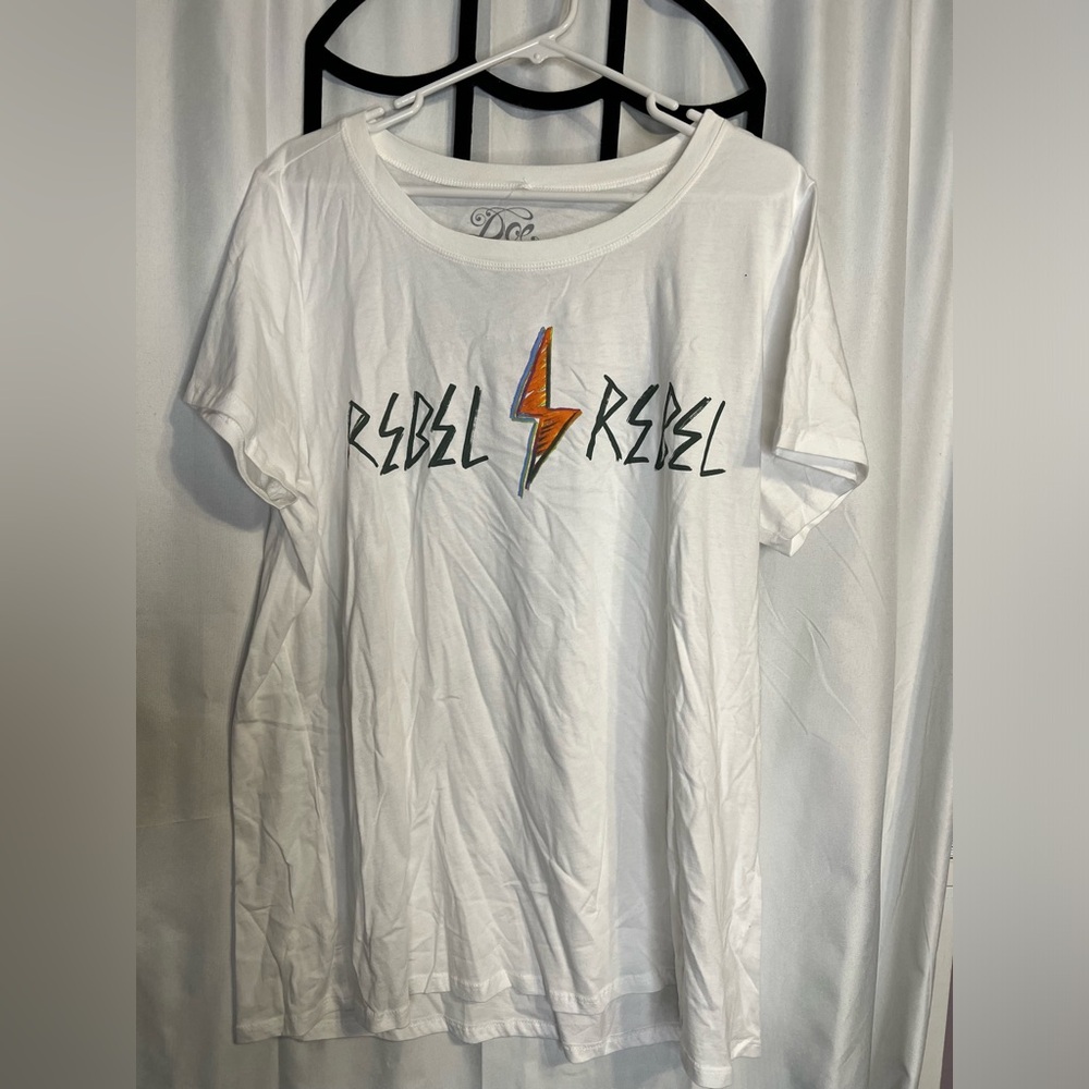 Torrid White Rebel Graphic Tee
